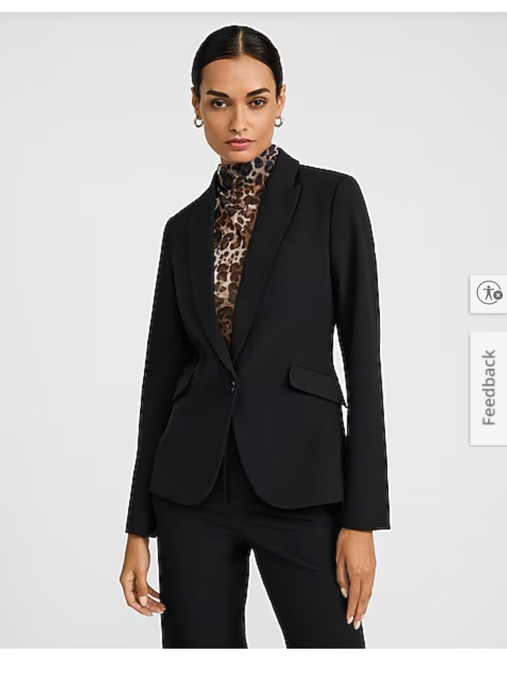 New Express Black Single-Button Women's Blazer